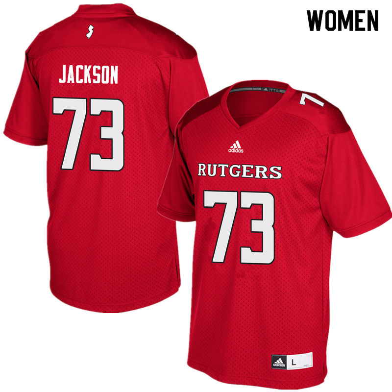 Women #73 Jonah Jackson Rutgers Scarlet Knights College Football Jerseys Sale-Red